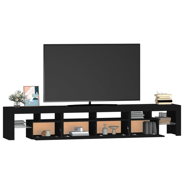 Tv-Bänk Med Led-Belysning 230X36,5X40 Cm