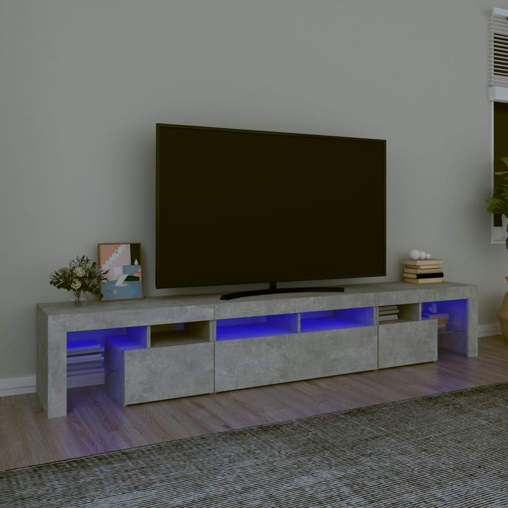 Tv-Bänk Med Led-Belysning 230X36,5X40 Cm