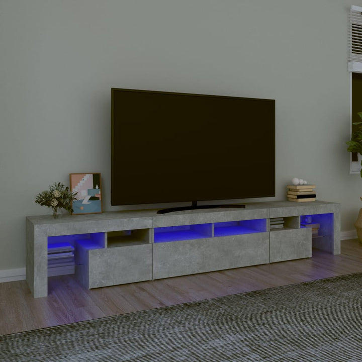 Tv-Bänk Med Led-Belysning 230X36,5X40 Cm