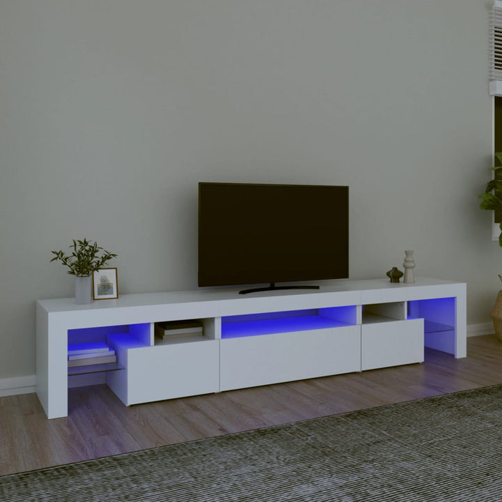 Tv-Bänk Med Led-Belysning 230X36,5X40 Cm
