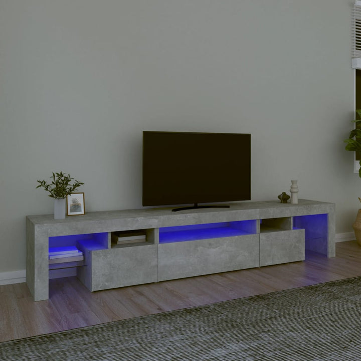 Tv-Bänk Med Led-Belysning 230X36,5X40 Cm