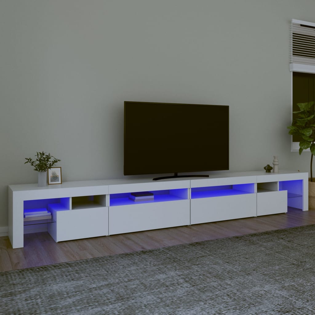 Tv-Bänk Med Led-Belysning 230X36,5X40 Cm