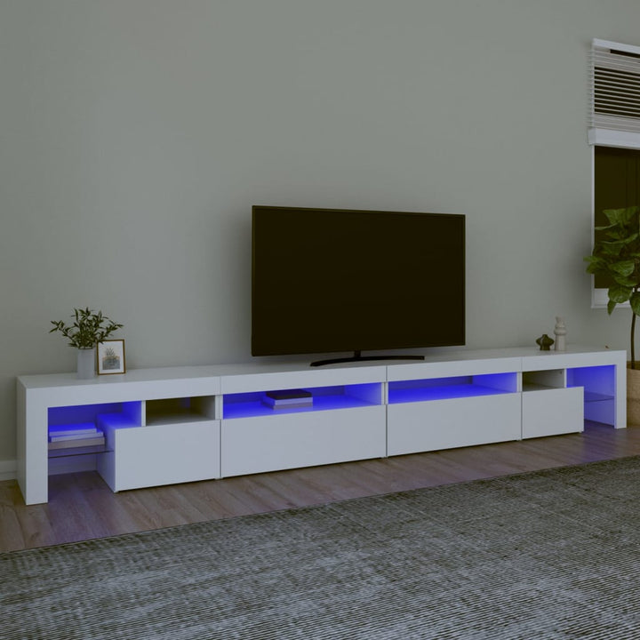 Tv-Bänk Med Led-Belysning 230X36,5X40 Cm