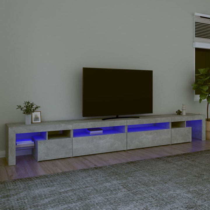 Tv-Bänk Med Led-Belysning 230X36,5X40 Cm