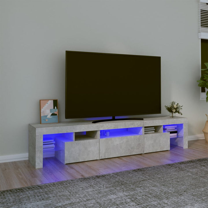 Tv-Bänk Med Led-Belysning 230X36,5X40 Cm