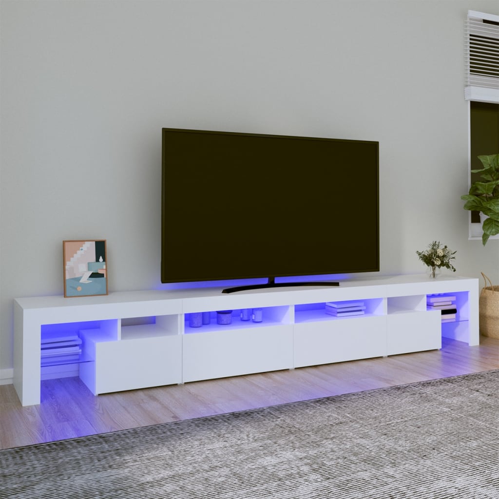 Tv-Bänk Med Led-Belysning 230X36,5X40 Cm