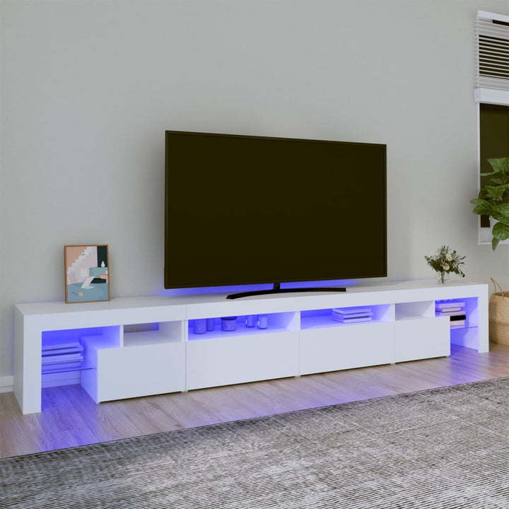 Tv-Bänk Med Led-Belysning 230X36,5X40 Cm