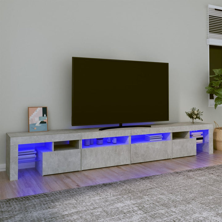 Tv-Bänk Med Led-Belysning 230X36,5X40 Cm