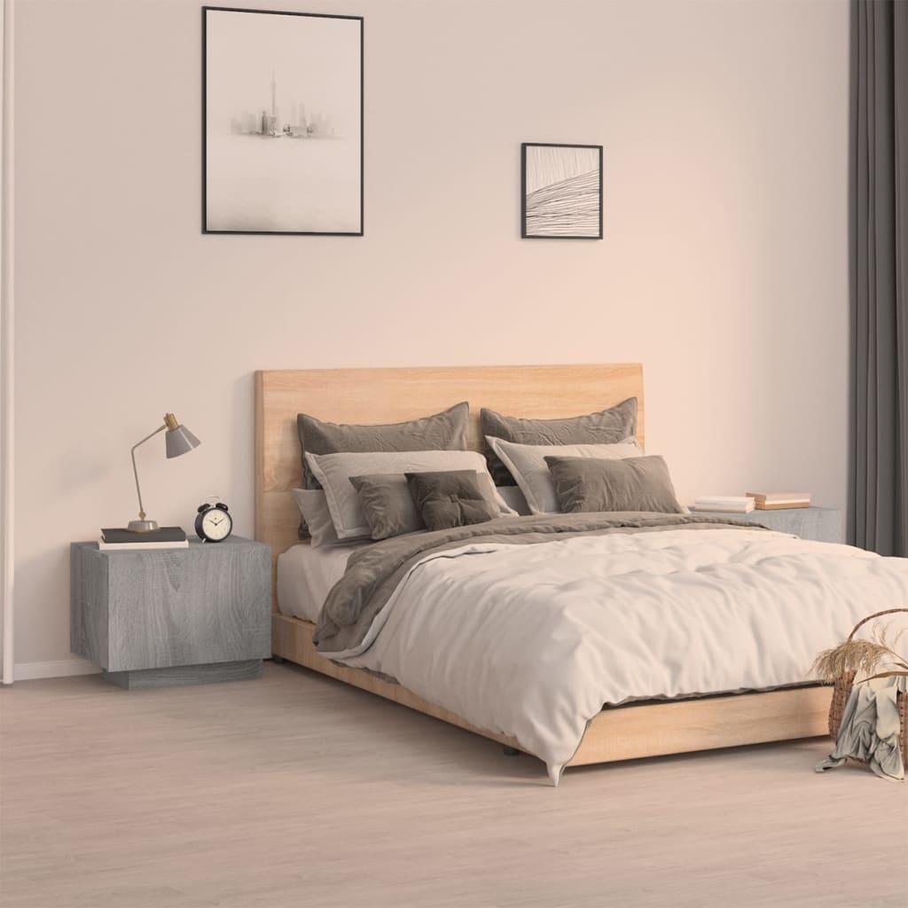 Sängbord Ek 100X35X40 Cm Konstruerat Trä