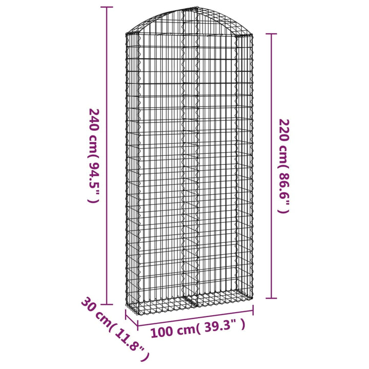 Gabion Bågformad Galvaniserat Järn