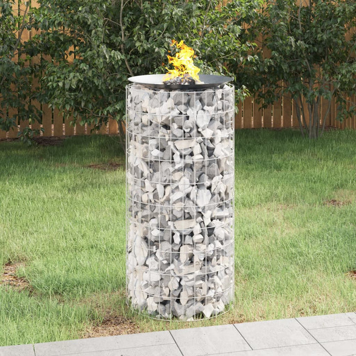 Gabion För Eldstad Ø 50 Cm Galvaniserat Järn