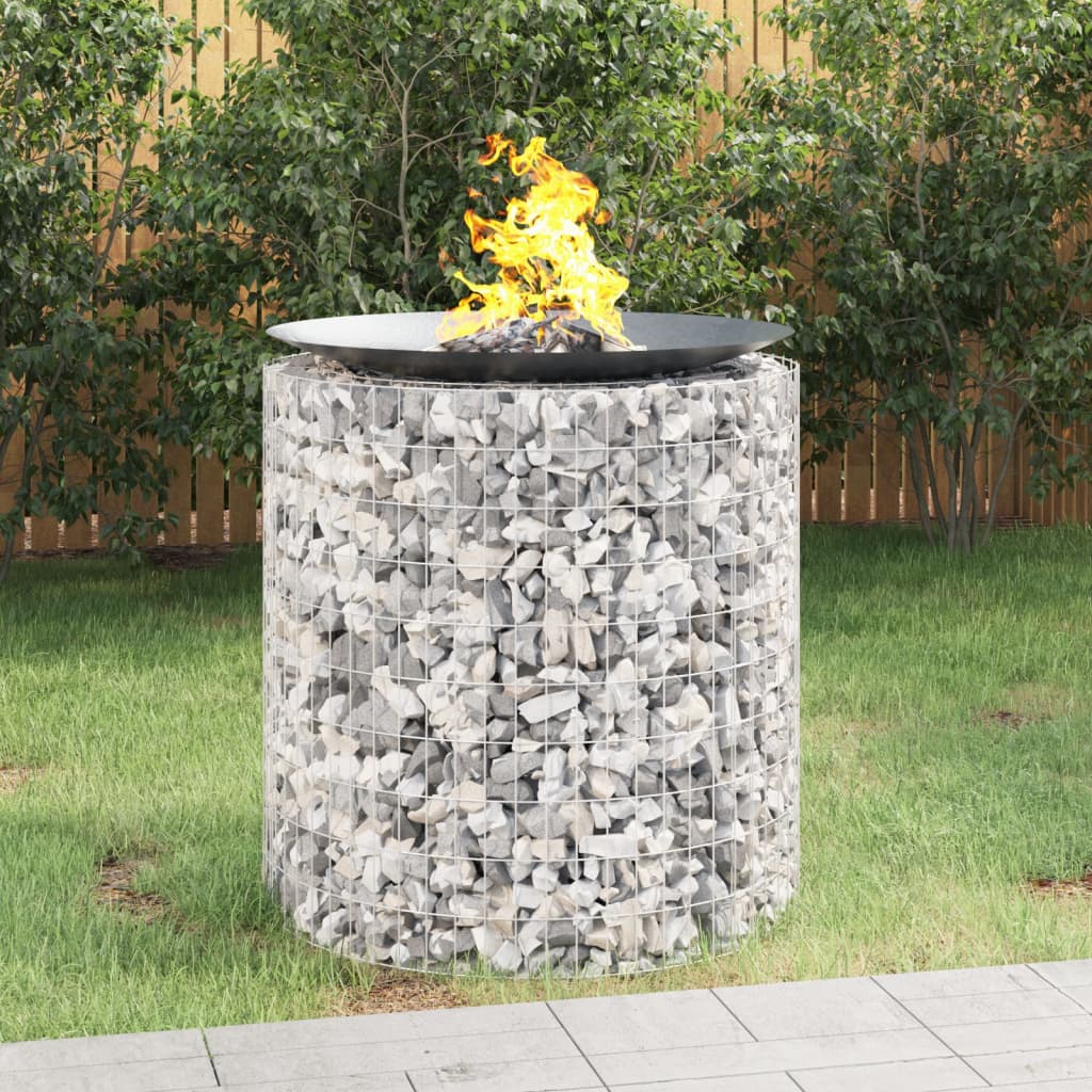 Gabion För Eldstad Ø 50 Cm Galvaniserat Järn