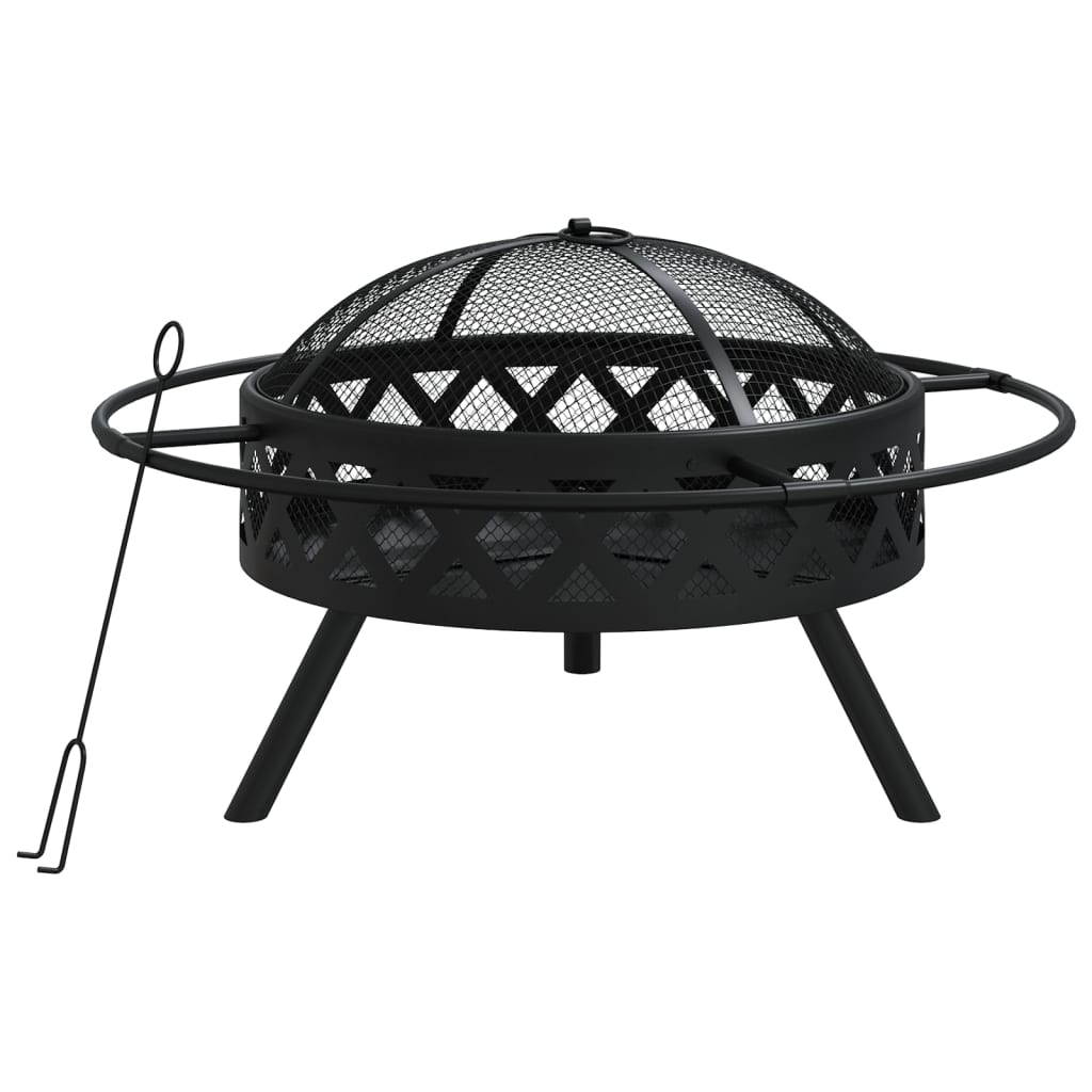 Eldstad Med Eldgaffel 70 Cm Xxl Stål