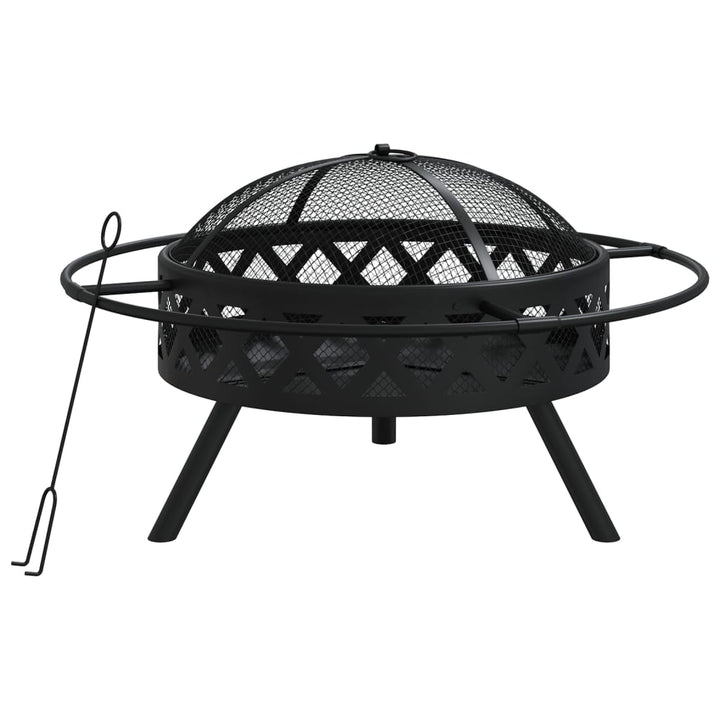 Eldstad Med Eldgaffel 70 Cm Xxl Stål