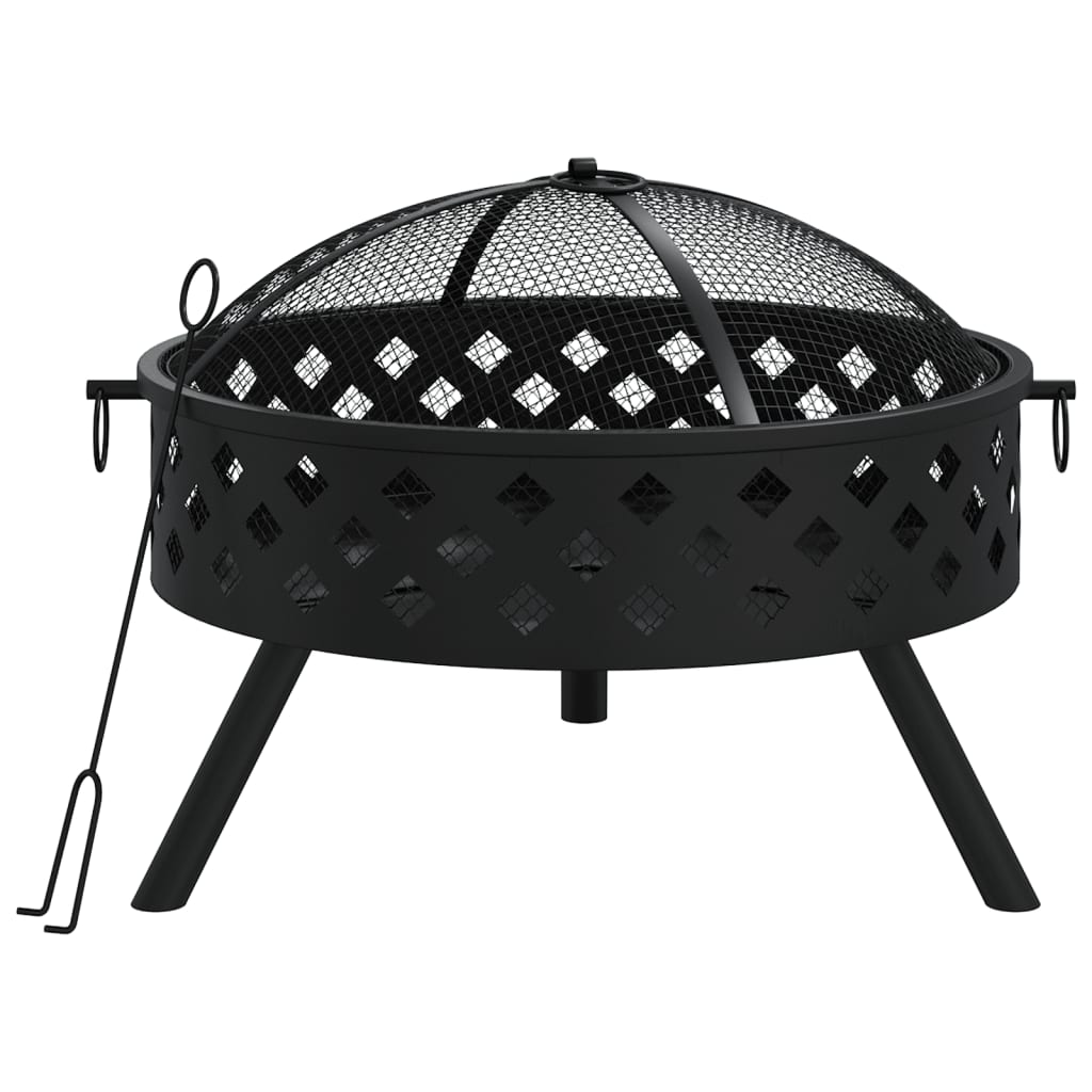 Eldstad Med Eldgaffel 58 Cm Xxl Stål