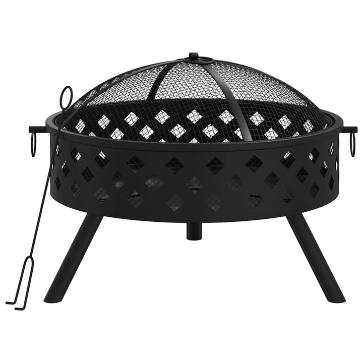 Eldstad Med Eldgaffel 58 Cm Xxl Stål