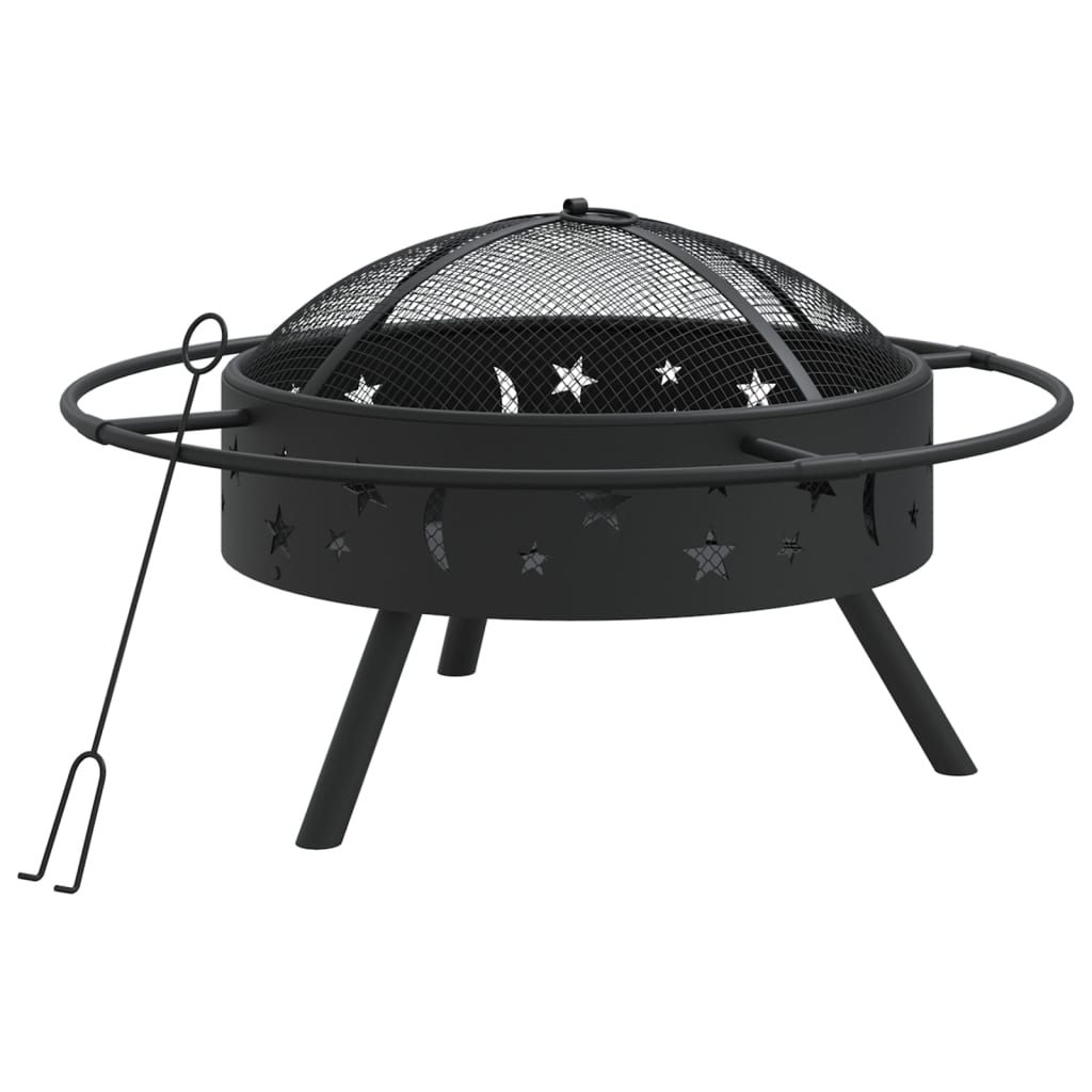 Eldstad Med Eldgaffel 70 Cm Xxl Stål