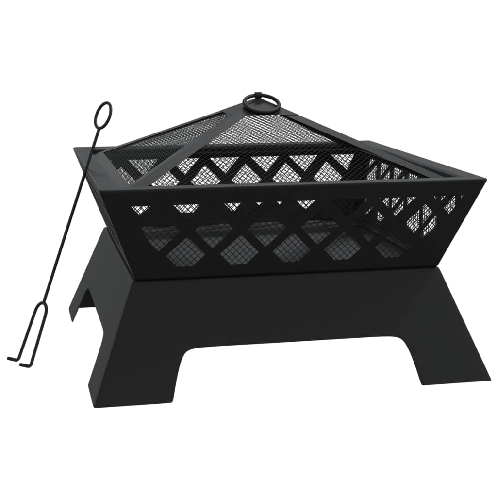 Eldstad Med Eldgaffel 50 Cm Xxl Stål
