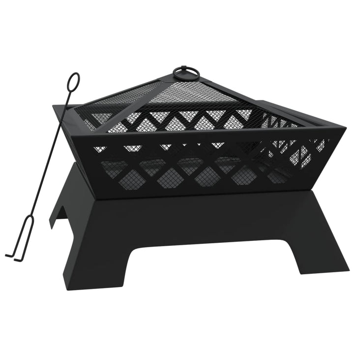 Eldstad Med Eldgaffel 50 Cm Xxl Stål