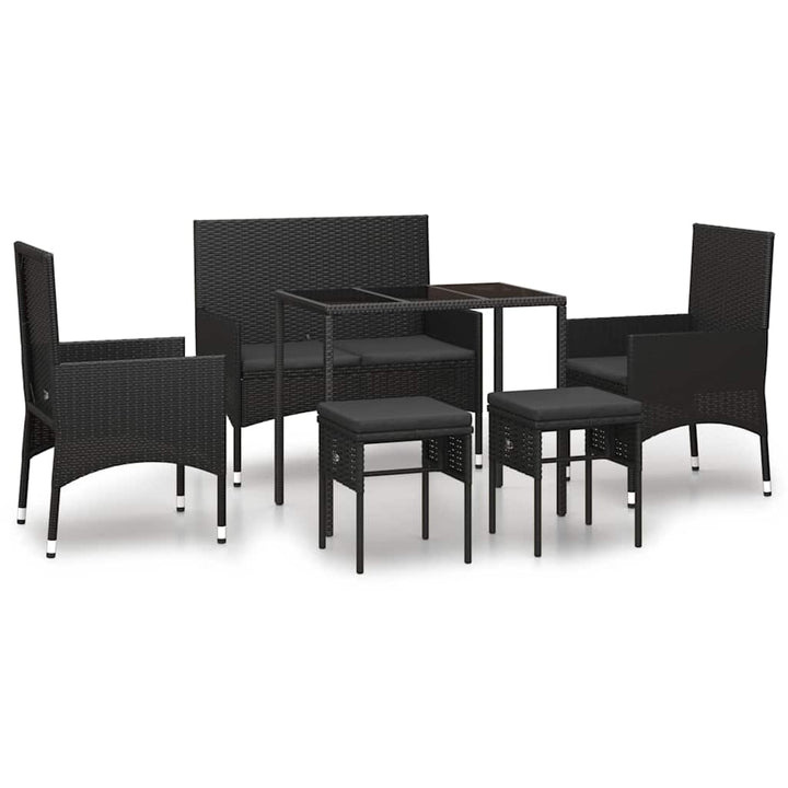 Loungegrupp Med Dynor 6 Delar Konstrotting