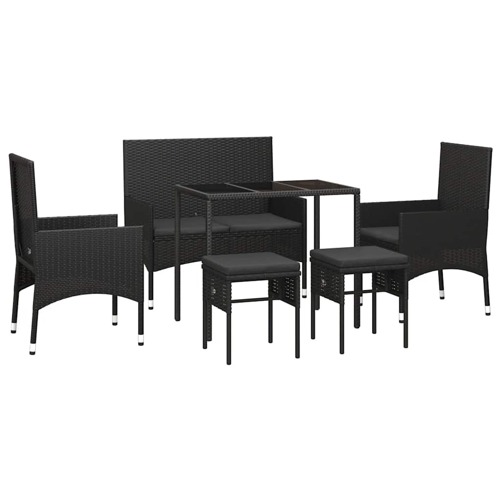 Loungegrupp Med Dynor 6 Delar Konstrotting