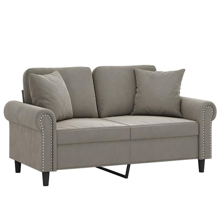 2-Sitssoffa Med Kuddar Och Dynor Sammet