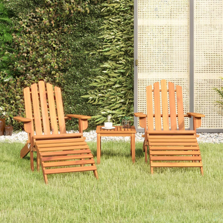 Loungegrupp För Trädgården 3 Delar Massivt Akaciaträ