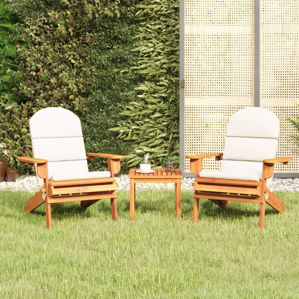 Loungegrupp För Trädgården 3 Delar Massivt Akaciaträ