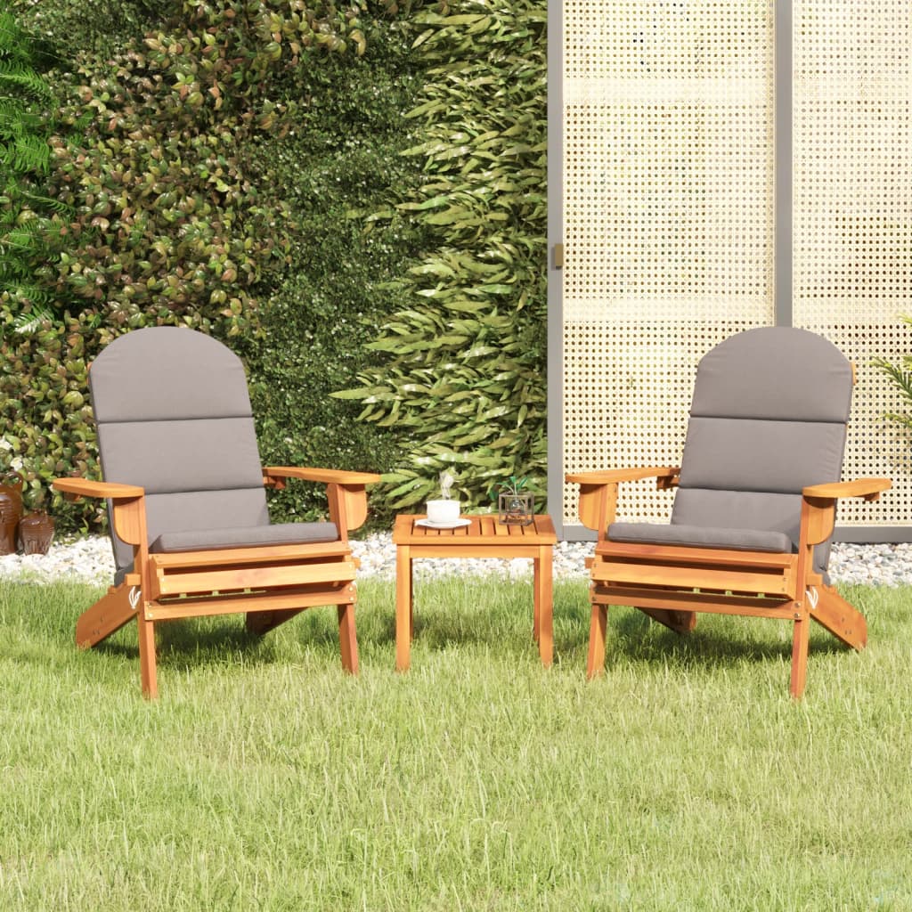 Loungegrupp För Trädgården 3 Delar Massivt Akaciaträ