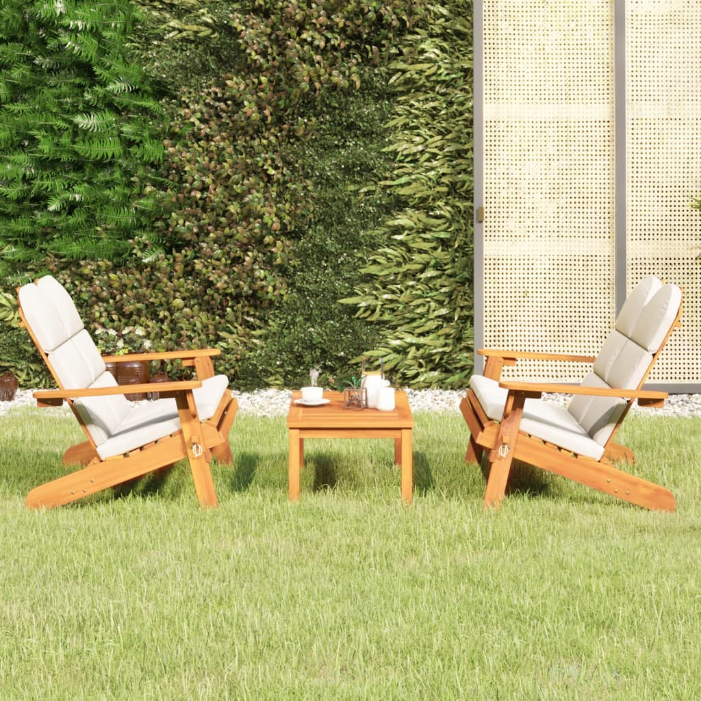 Loungegrupp För Trädgården 5 Delar Massivt Akaciaträ
