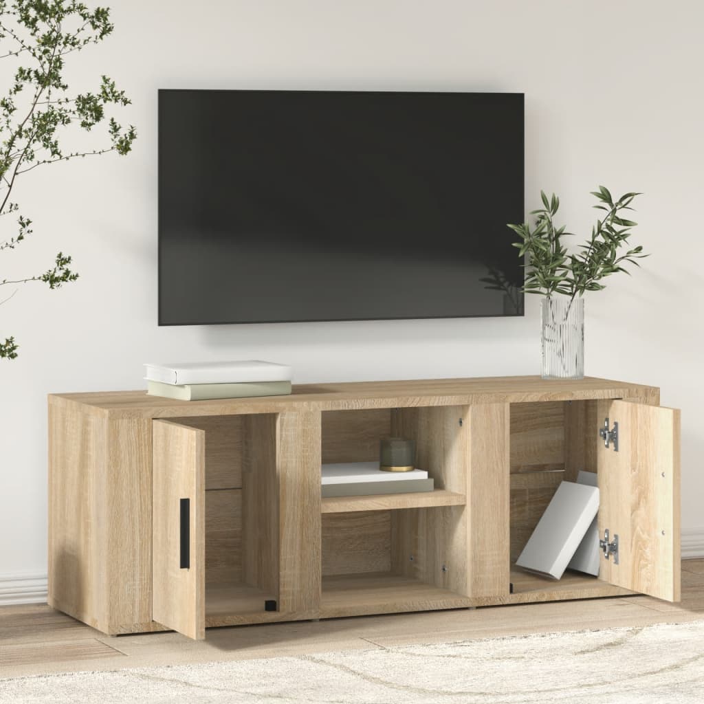 Tv-Skåp Sonoma-Ek 100X31,5X35 Cm Konstruerat Trä