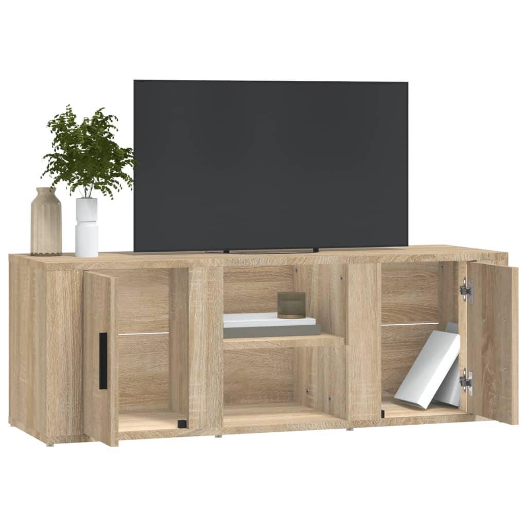 Tv-Skåp Sonoma-Ek 100X31,5X35 Cm Konstruerat Trä