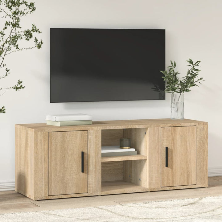 Tv-Skåp Sonoma-Ek 100X31,5X35 Cm Konstruerat Trä