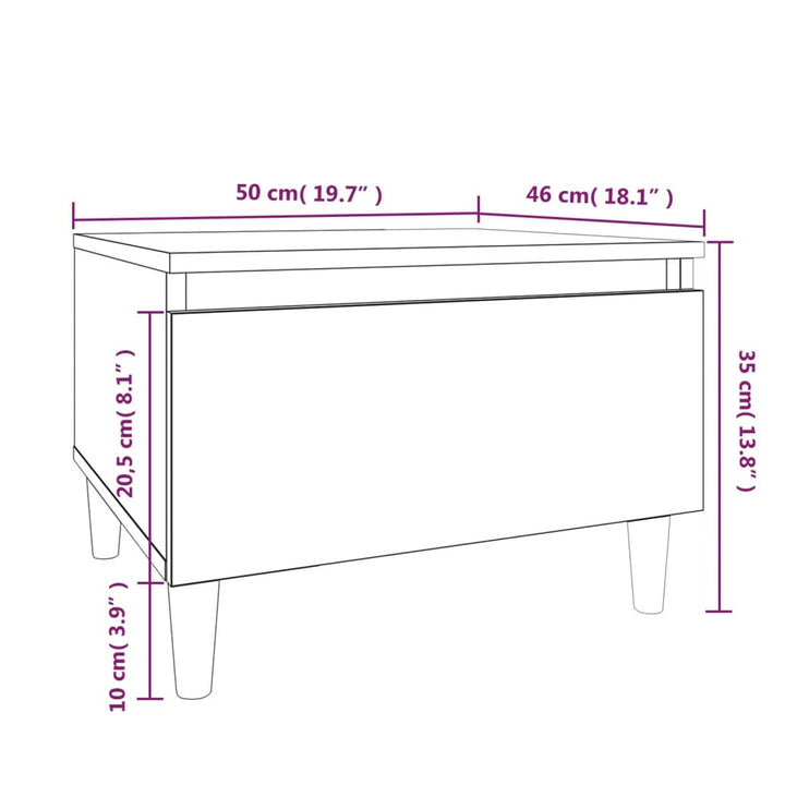 Sidobord 50X46X35 Cm Konstruerat Trä