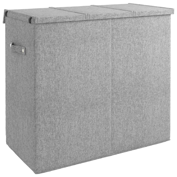 Vikbar Tvättkorg Grå 64,5X34,5X59 Cm Konstlinne