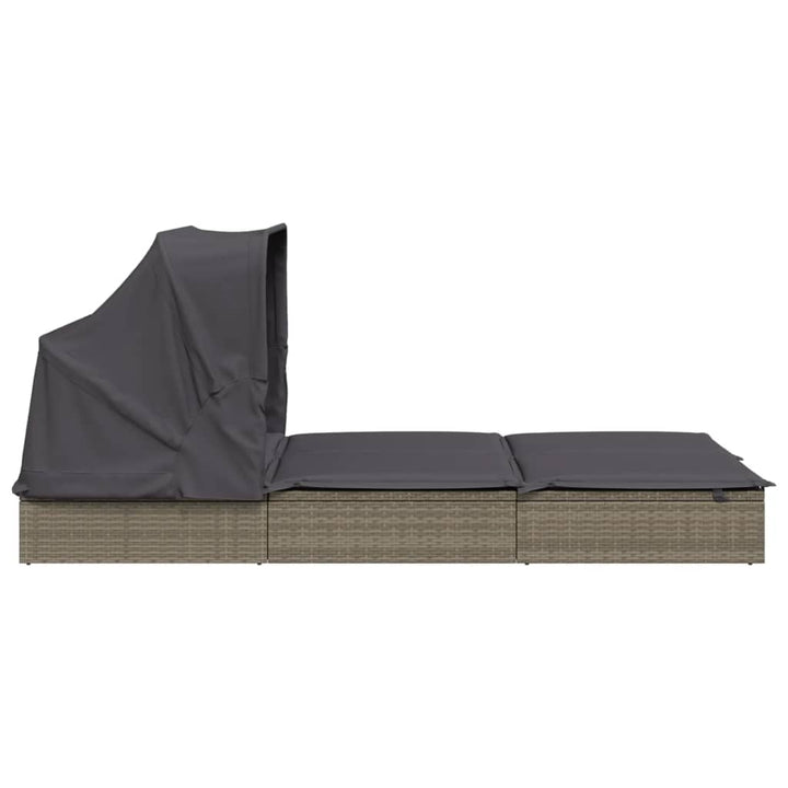 Solsäng Med Hopfällbart Tak 213X118X97 Cm Konstrotting