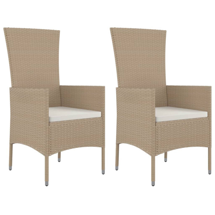 Trädgårdsstolar Med Dynor 2 St Konstrotting Beige