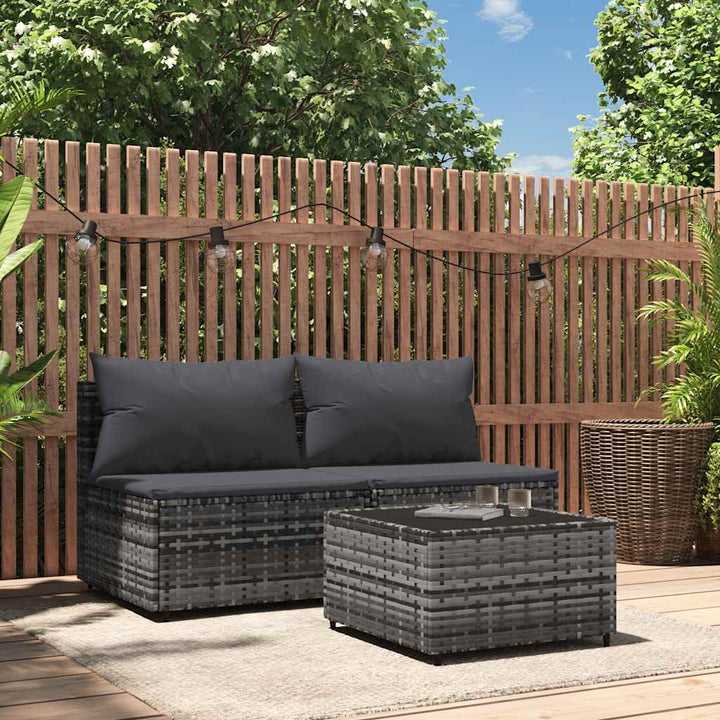 Trädgårdssoffa Mittsektion Med Dynor 2 St Konstrotting