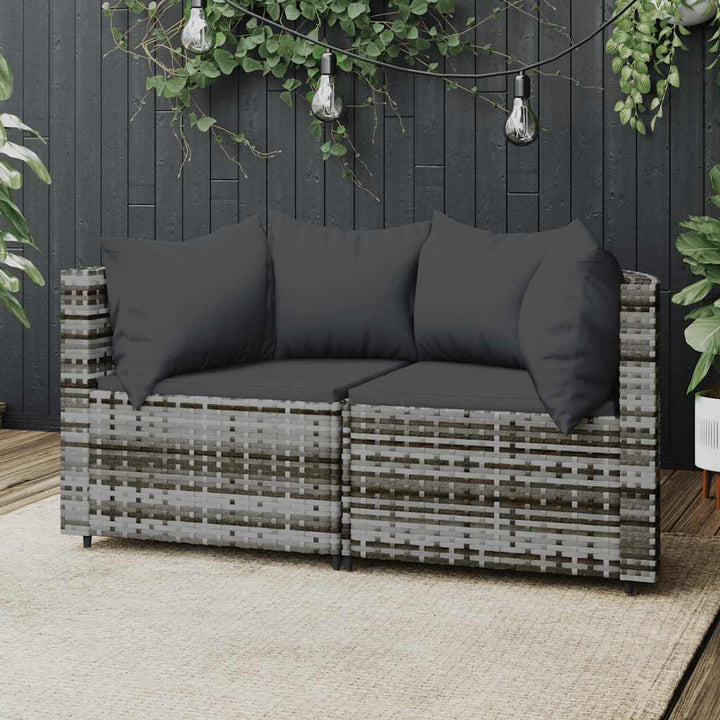 Loungegrupp För Trädgården Med Dynor 3 Delar Konstrottning
