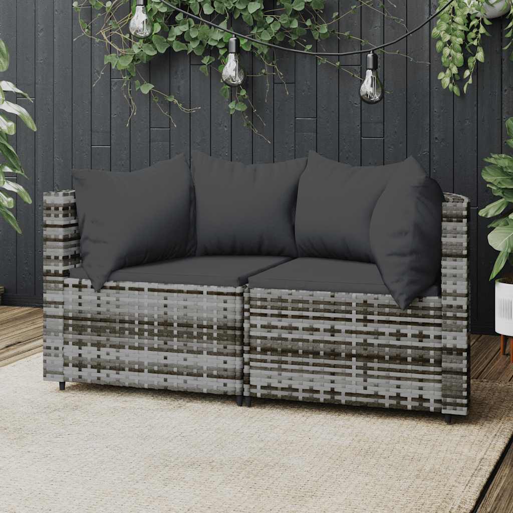Loungegrupp För Trädgården Med Dynor 3 Delar Konstrottning