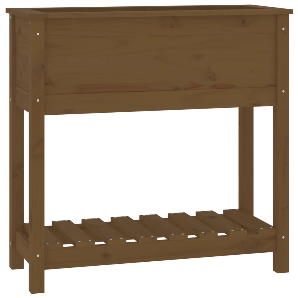Odlingslåda Med Hylla 82,5X34,5X81 Cm Massiv Furu