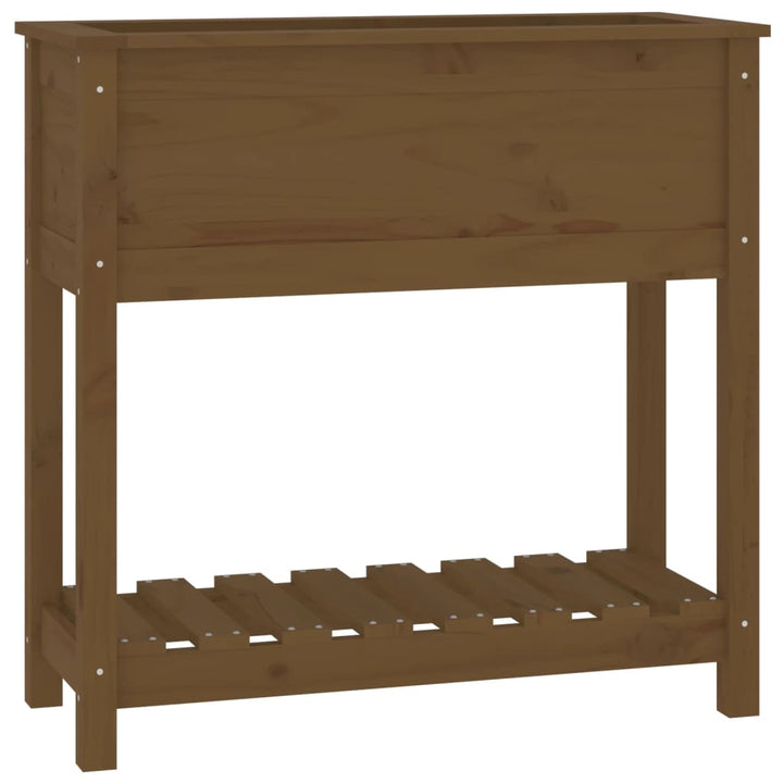 Odlingslåda Med Hylla 82,5X34,5X81 Cm Massiv Furu