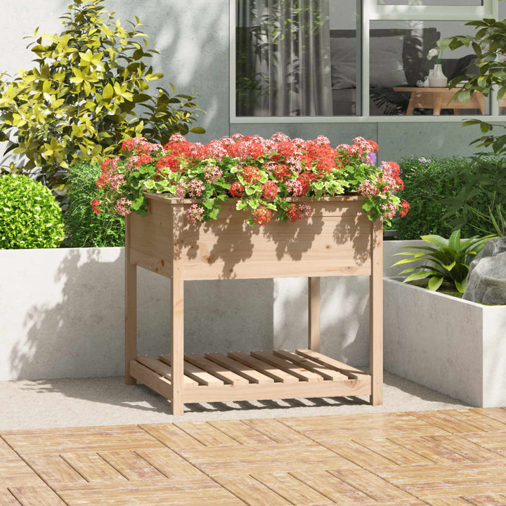 Odlingslåda Med Hylla 82,5X34,5X81 Cm Massiv Furu