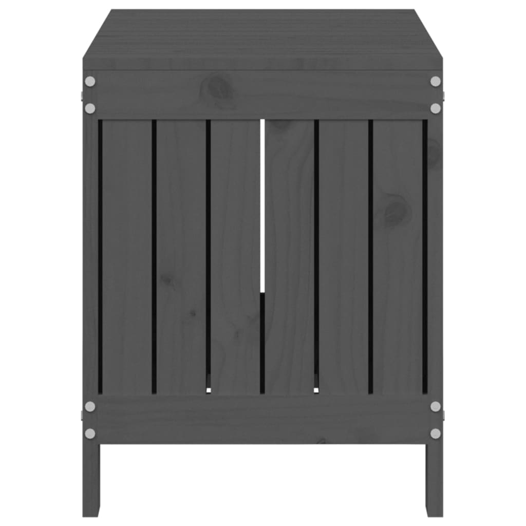 Dynbox Grå 76X42,5X54 Cm Massiv Furu