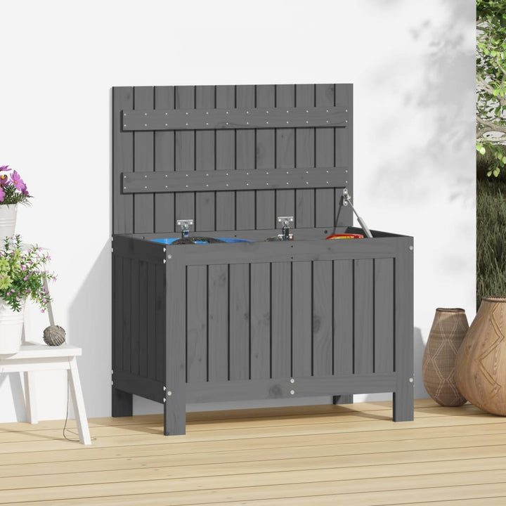 Dynbox Grå 76X42,5X54 Cm Massiv Furu