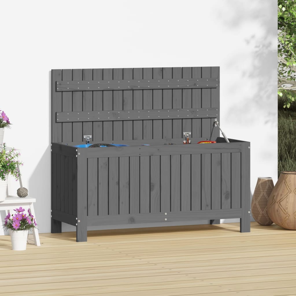 Dynbox Grå 76X42,5X54 Cm Massiv Furu