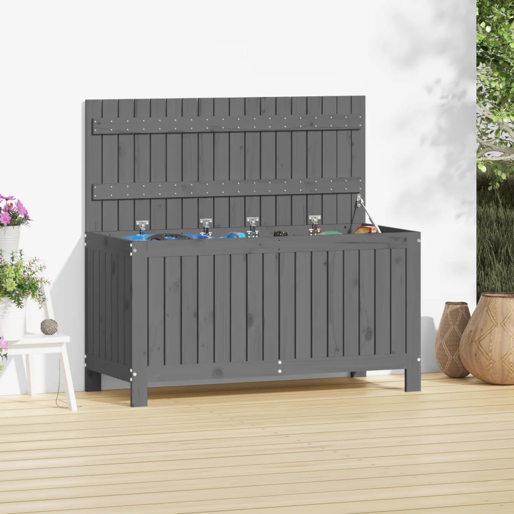 Dynbox Grå 76X42,5X54 Cm Massiv Furu