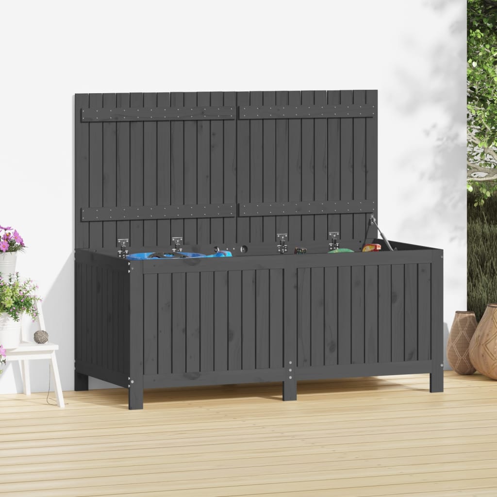 Dynbox Grå 76X42,5X54 Cm Massiv Furu