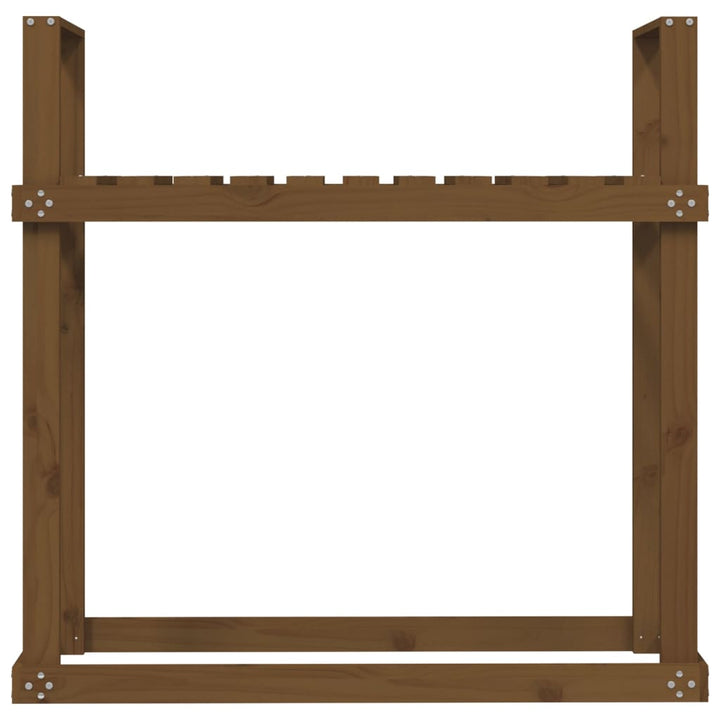Vedställ Honungsbrun 110X35X108,5 Cm Massiv Furu