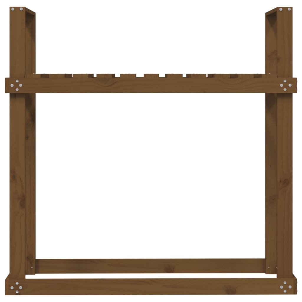 Vedställ Honungsbrun 110X35X108,5 Cm Massiv Furu